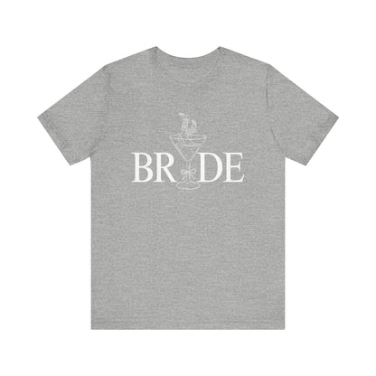 Bride Cowgirl Martini white Lettering T-shirt