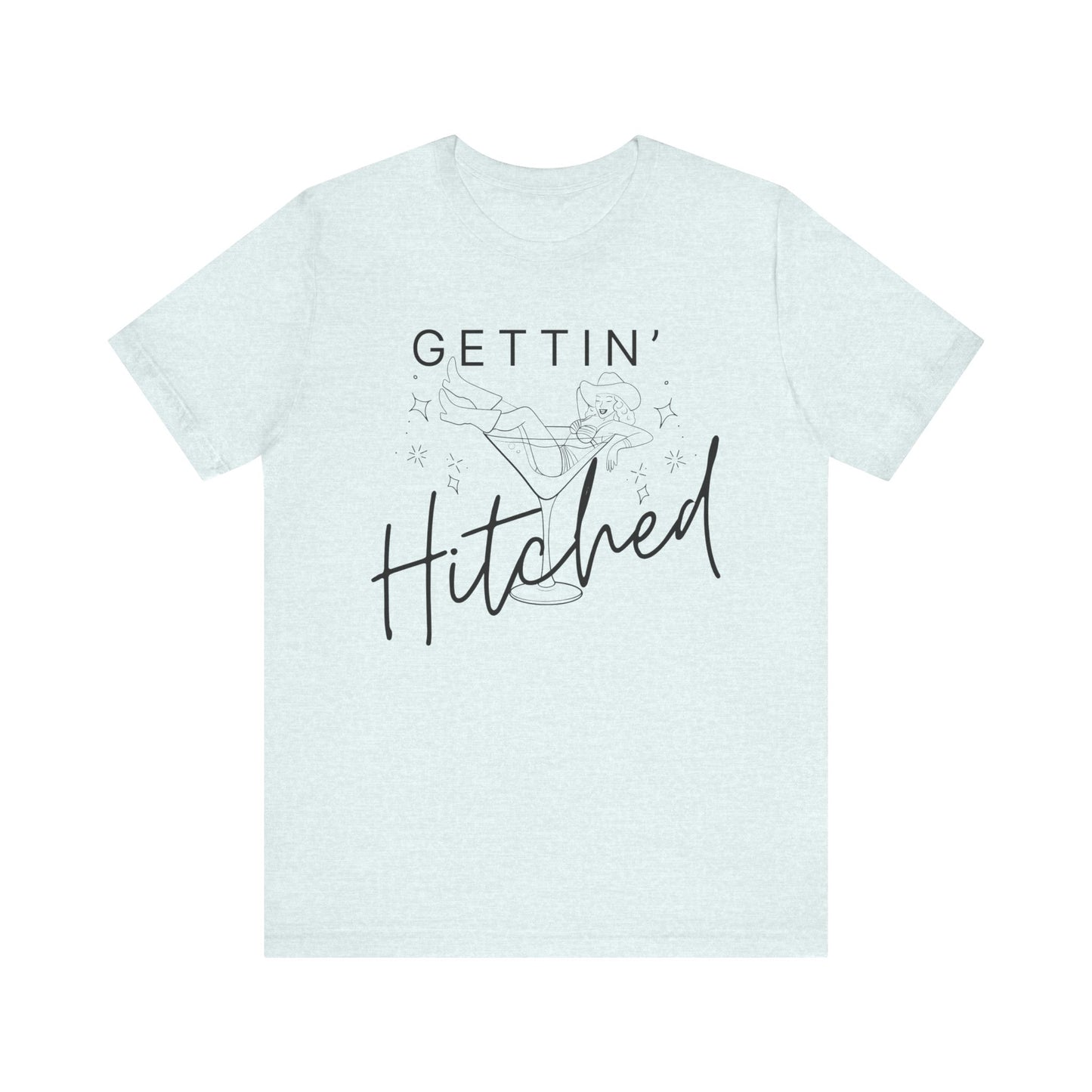 Gettin' Hitched Cowgirl in Martini T-shirt