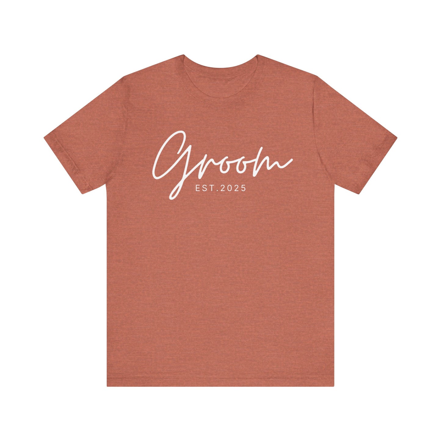 Groom Cursive White Text T-shirt