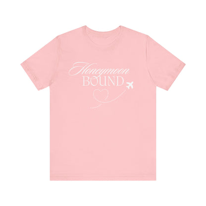 Honeymoon Bound White Text T-shirt