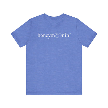 Honeymoonin' Rings White Text T-shirt
