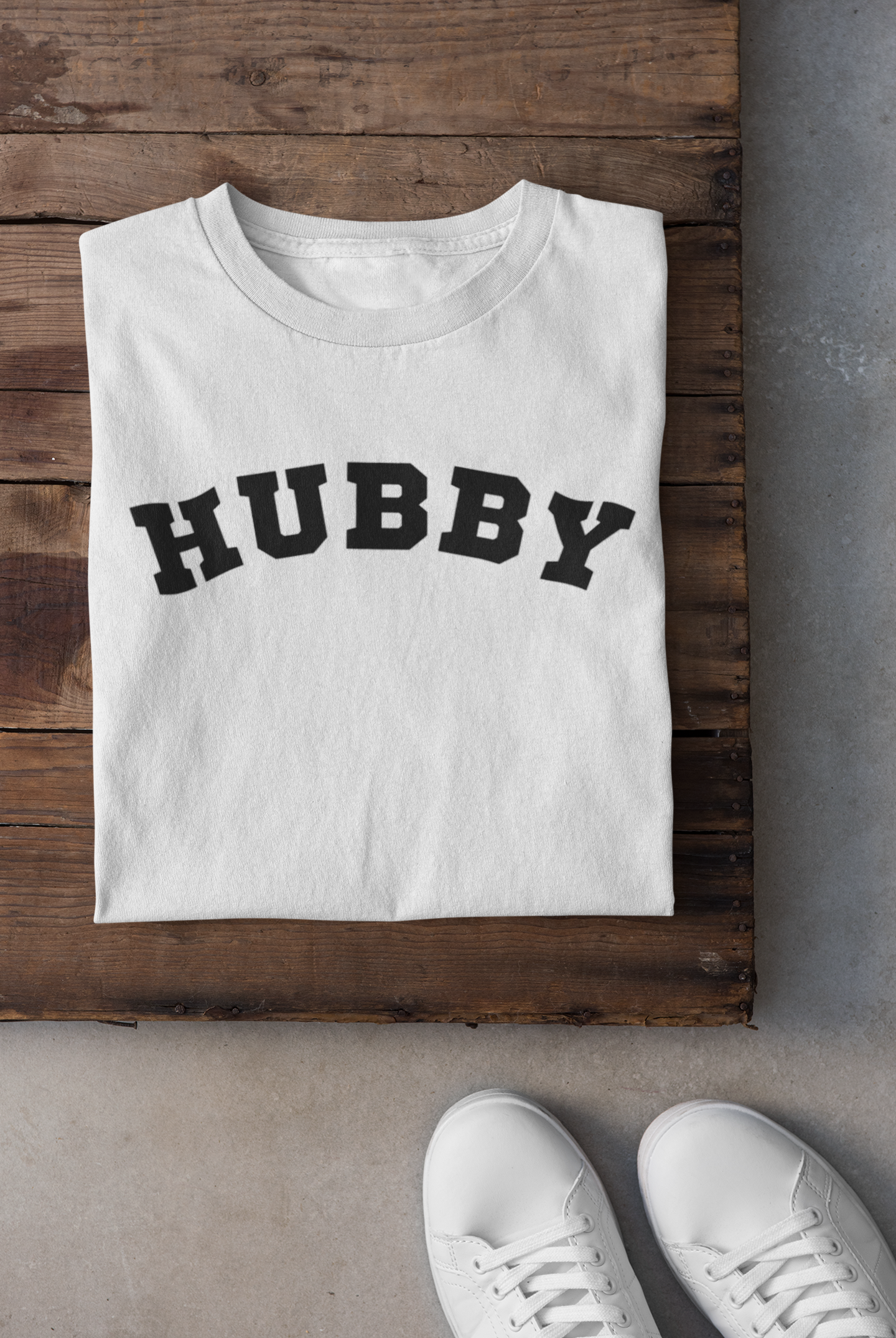 Hubby Black Block Letters T-shirt