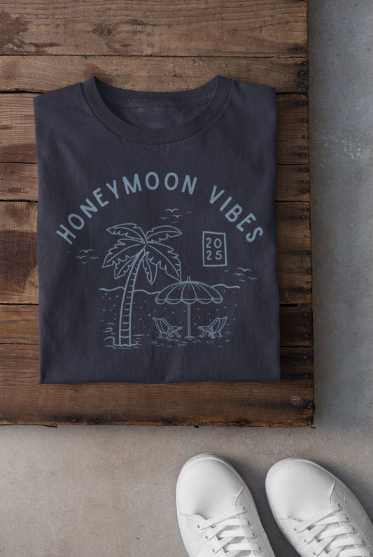 Honeymoon Vibes Beach Scene T-shirt