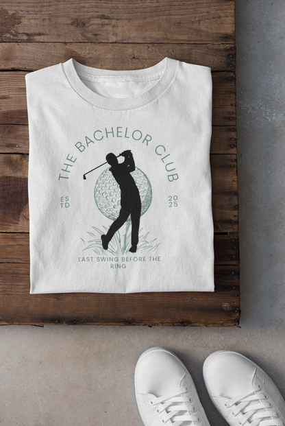The Bachelor Club Last Swing Before The Ring Golfer Silhouette T-shirt