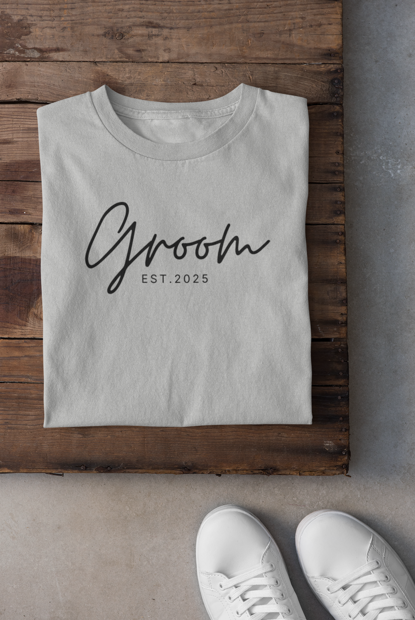 Groom Cursive Black Text T-shirt